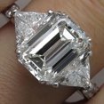 thumbnail image 2 of Womens Large Square Zircon Ring WhiteGolds Plated Geometric Inlaid Gemstone Jewelry Accessory Gift Ideas Style, 2 of 3