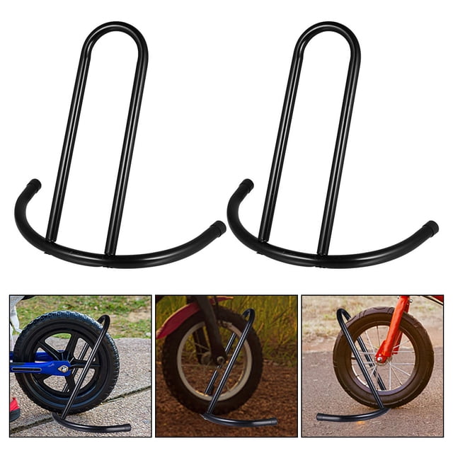 Minkissy 2 Pcs Support de Vélo Portable en Fer Noir Rangement pour Usage Extérieur