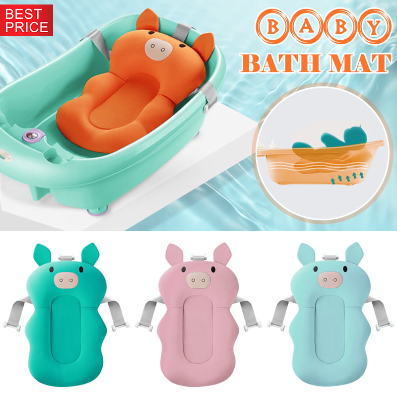 US Stock Blue Infant Baby Bath Antiskid Seat Sling Mesh Net Shower For Bath Tub 