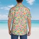 thumbnail image 4 of Balery Travel Camisas hawaianas de manga corta para hombre, camisas playeras de corte holgado, camisas de vacaciones con botones,Large, 4 of 7