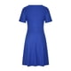 thumbnail image 5 of ICHUANYI Clearance Womens Casual Plus Size V-Neck Solid Short Sleeve Boho Dress Dress With Pockets(Blue, L) ICHUANYI WER2023080806647, 5 of 6