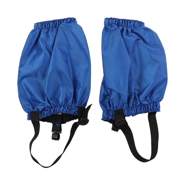 1 par de polainas de senderismo de fibra de poliéster impermeables para acampar, escalar montañas y pescar, color azul.