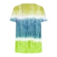 thumbnail image 3 of ameIAEA Hauts à Encolure Carrée pour Femmes Manches Courtes Tunique d'Été Blouse à Volants Color Block, 3 of 4