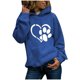 thumbnail image 1 of Sudadera de Manga Larga Gibobby Suelto Estampado Cuello Casual Manga Larga con Capucha Azul S, 1 of 5