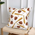 thumbnail image 6 of Throw Pillow Covers, baseball sport Soft Square Pillow Cases with Invisible Zipper for Couch Bed Sofa, Farmhouse Fall Home Decor 20"x20", 6 of 7