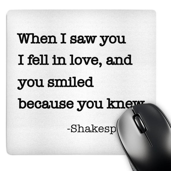 3dRose, When I saw you I fell in love and you smiled because you knew, MousePad