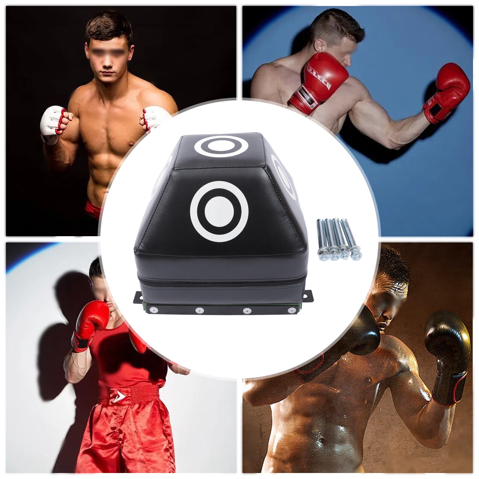Denest Wall Mounted Uppercut Heavy Punching Bag, Black & White