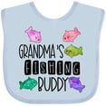 thumbnail image 3 of Inktastic Grandma's Fishing Buddy with Colorful Fish Boys or Girls Baby Bib, 3 of 4