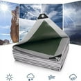 thumbnail image 2 of Heavy Duty Poly Tarp 9.8' x 19.7', 12 Mil Waterproof PE Tarpaulin with Grommets - UV Resistant & Tear Resistant, Multipurpose Protective Cover for Canopy Pool RV Camping Tent, Silver/Green, 2 of 11