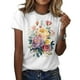 thumbnail image 1 of Camiseta ZOCANIA Graphic Tees para mujer de algodón con estampado floral, 1 of 2