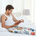 thumbnail image 6 of Picia Watercolor Nautical Mens Soft Woven Cotton Elastic Waistband Sleep Pajama Pant Lounge Sleep Pant With Pockets And Drawstring-X-Large, 6 of 9