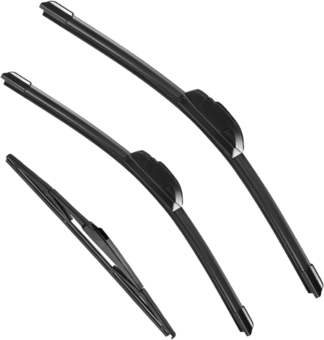 3 Pack Windshield Wiper Blades Compatible with 2005-2010 Jeep Grand Cherokee Original Factory Quality Front Rear Wipers Blade Set for My Car - 21" 21" 14"