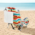 thumbnail image 5 of Ktaxon Backpack Beach Chair, 5-Position Protable  Beach Chair, Light-Weight Foldable Camping Chair with Back Storage Bag & Cooler Pouch and Side Bags for Beach Poolside (Low, Rainbow Stripes), 5 of 9