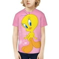 thumbnail image 4 of Looney Tunes Tweety Boys Girls 3d Graphic Printed T-Shirt Crewneck Short Sleeve Tees, 4 of 7