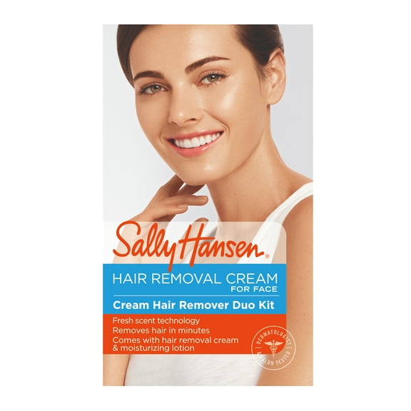 Sally Hansen Creme Hair Remover Kit for Face, 2.5 Oz.