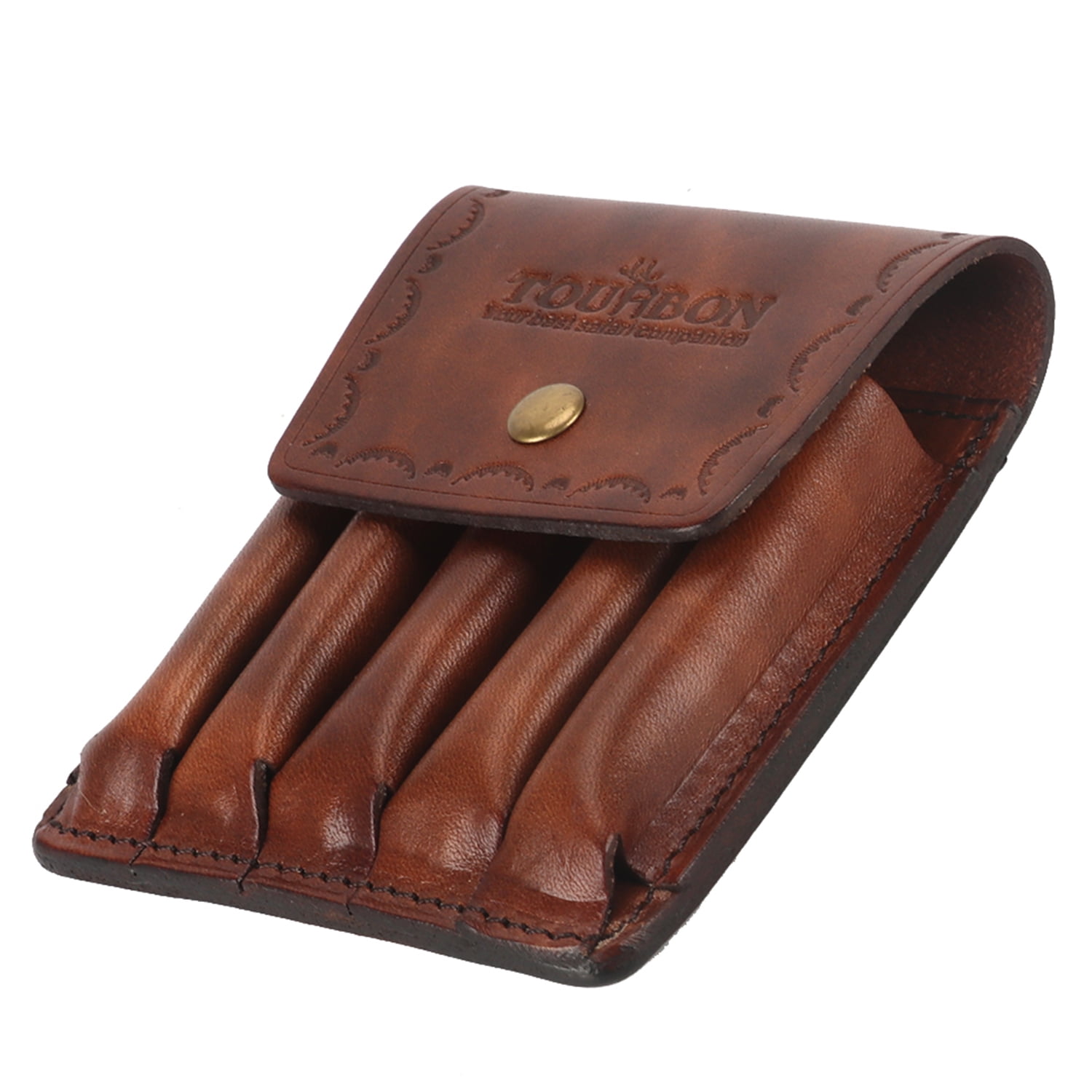 TOURBON Leather Rifle Bullets Holder Ammo Carrier Pouch 308win/270win
