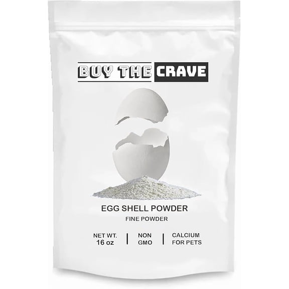 Eggshell Calcium Powder Supplement Dogs & Cats (16 oz) – Ideal for Supporting Bone Health, Easing Labor and Whelping, and Strengthening Teeth and Joints