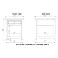 thumbnail image 4 of Alaterre Furniture Country Cottage End Table in Rustic White Antique Finish, 4 of 6