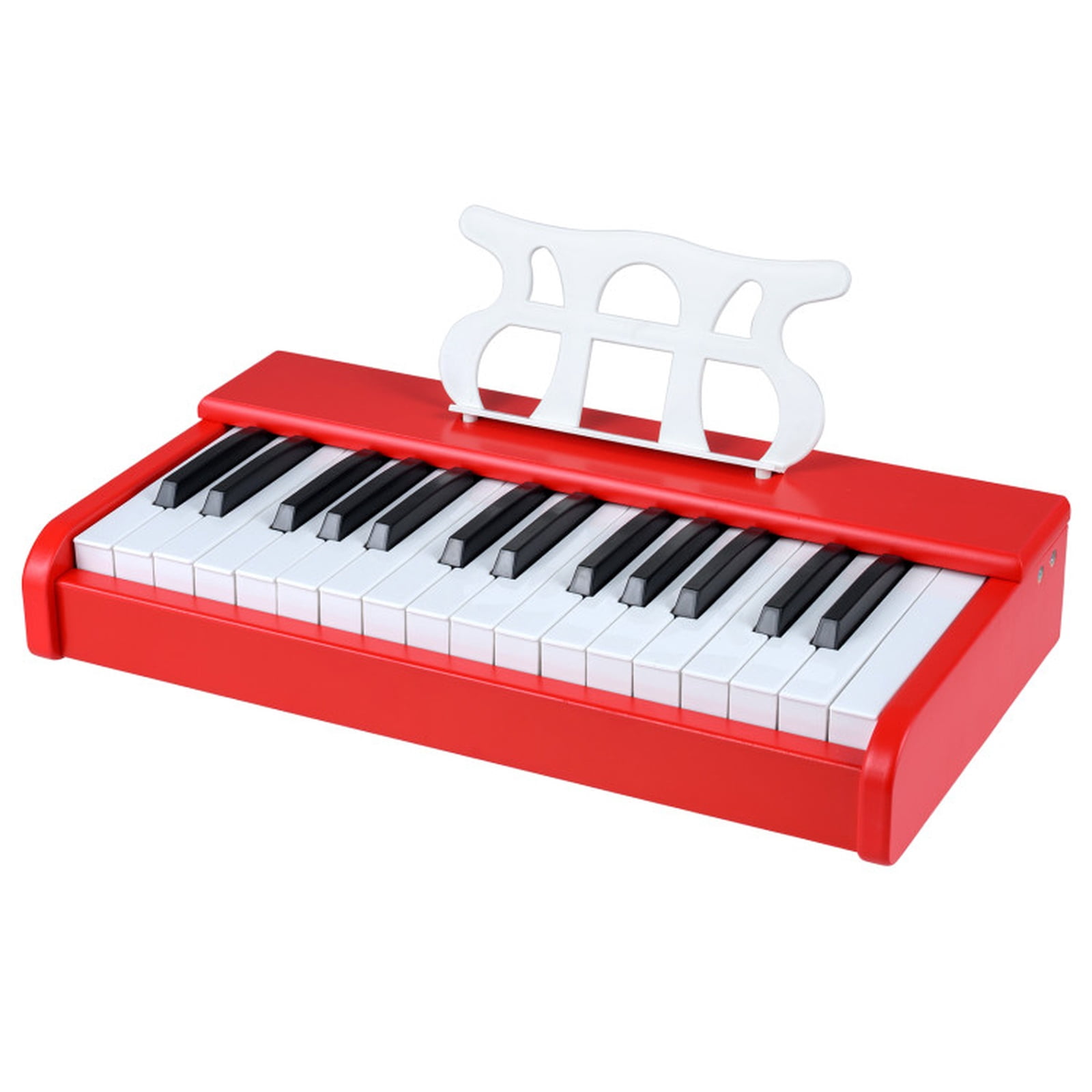 Redsmile 30-Key Kids Piano Keyboard with Music Stand and One-Key Learning for Toddlers and Beginners to Play Their First Songs, Red