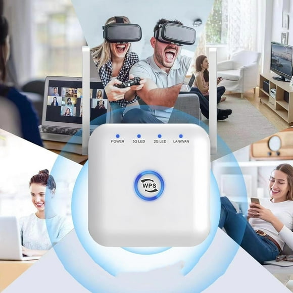 Infidev 2024 Newest WiFi Booster with 4 External Antennas, Covers Up to 9800 Sq.ft and Connects Up to 45 Devices, Easy Setup with Ethernet Port for Home Wireless Signal Amplification Clearance