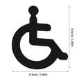 thumbnail image 2 of HIAKDOFT Toilet Disabled Wheelchair Acrylic Sign for Public Buildings with Clear Marking, 2 of 8