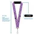 thumbnail image 3 of Cartoon Network Lanyard, Adventure Time Lumpy Space Princess Expression Stack Lavender, Elastic, 3 of 4