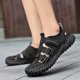 thumbnail image 1 of Sandalias de hombre de alta calidad, zapatillas de verano informales a la moda, cómodas, zapatos de conducción, sandalias planas romanas hechas a mano, zapatos para vadear para hombre (27 cm), 1 of 4