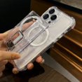 thumbnail image 3 of Clear For Magsafe Wallet Strong Magnetic Card Holder Smartphone Universal Case For iPhone 16 15 Pro Max 14 13 Samsung S24 Ultra Black, 3 of 6
