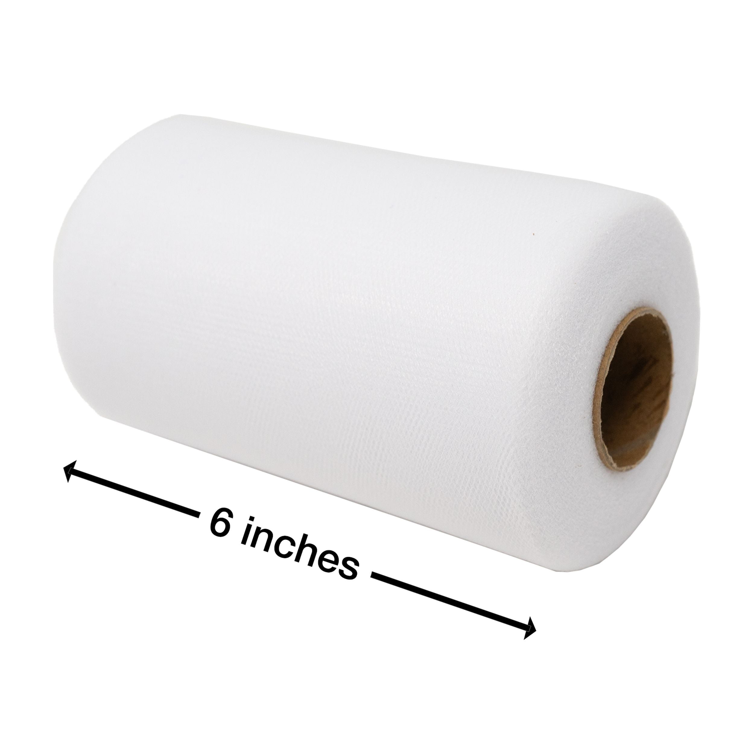 Singer White Tulle Fabric Rolls 6 Inch by 100 Yards (300 ft)