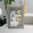 thumbnail image 6 of Grooved 5 in. x 7 in. Grey Picture Frame (Set of 2), 6 of 8
