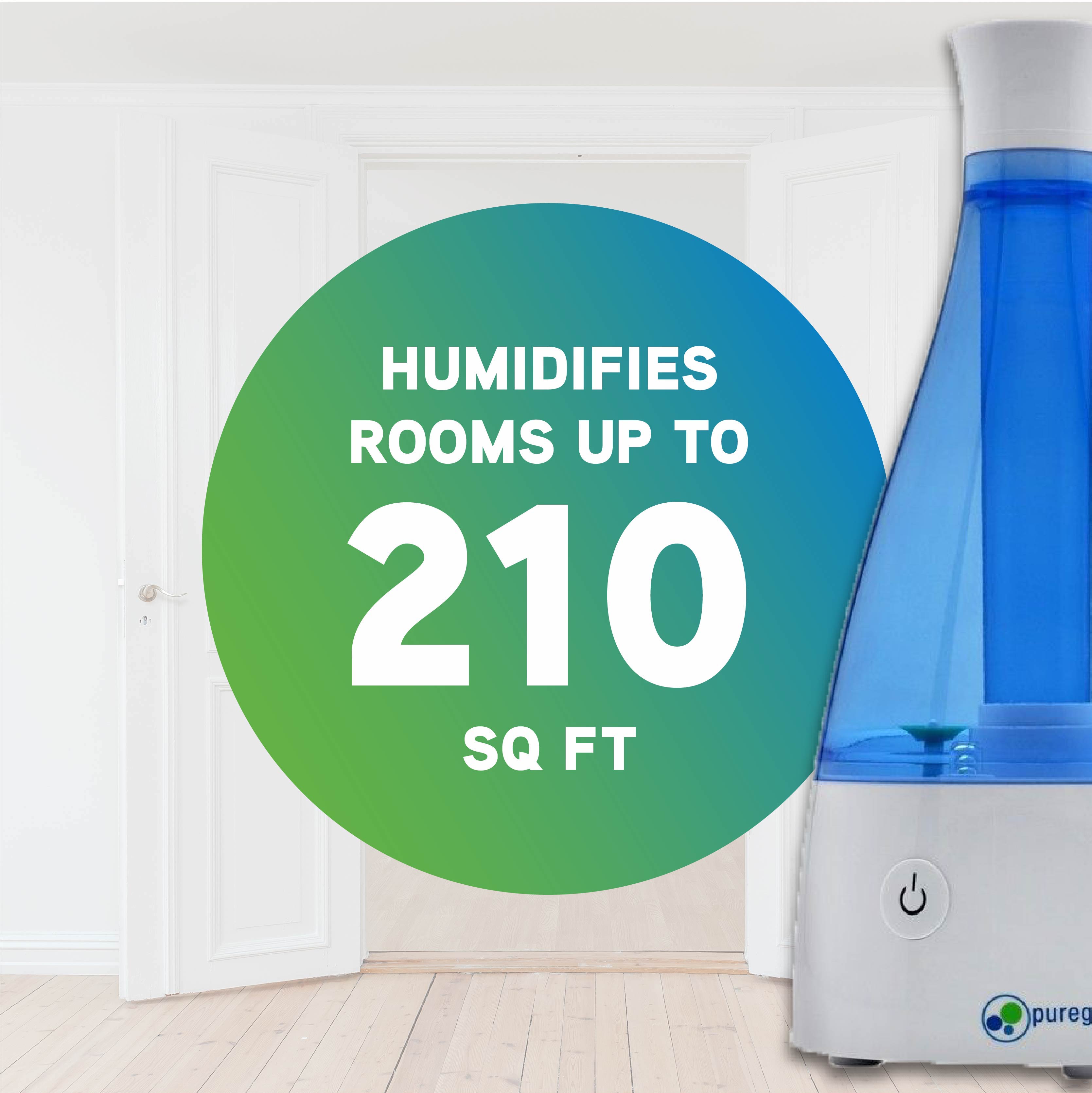 PureGuardian 210 sq. ft. 0.21 Gallon Cool Mist Ultrasonic Humidifier with Night Light, H920BL - image 5 of 10
