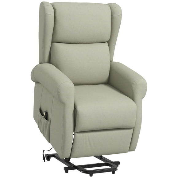 HOMCOM Power Lift Recliner Chair for Elderly with Footrest and Side Pocket