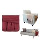 thumbnail image 4 of Organizador de reposabrazos para TV, soporte remoto, carrito de 5 bolsillos para sofá, silla reclinable, color beige, 4 of 5