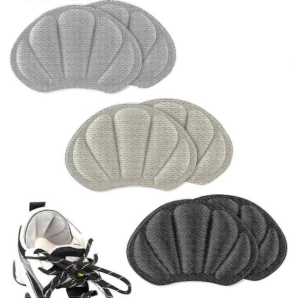 Taloneras de malla transpirables y suaves, para talones sueltos, almohadillas autoadhesivas (6 unidades)