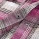 thumbnail image 5 of Chaqueta camisera pesada a cuadros con botones de manga larga informal para mujer, 5 of 5