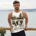 thumbnail image 6 of Lsque Cows Grazing On The Meadow Pattern Mens Tank Tops Muscle Athletic Quick Dry Sleeveless Workout Fitness T Shirts Beach Tank Top, Loose-fit Sleeveless Shirt for Men-X-Large, 6 of 7