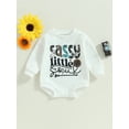 thumbnail image 2 of Bagilaanoe Newborn Baby Girl Boy Oversized Rompers Sweatshirt Long Sleeve Bodysuits Letter Print Pullover 3M 6M 12M 18M Infant Casual Tee Tops, 2 of 8