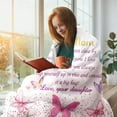 thumbnail image 2 of Mom Gifts Blanket, Butterfly Throw Blanket for Mom, Gifts for Mom Floral Pink Fleece Flannel Mother Blanket, Soft Butterfly Blanket Mother Gifts, Mother‘s Day Blanket Birthday Gifts, 50" x 60", 2 of 6