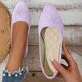 thumbnail image 1 of Commforr Chaussures à Enfiler pour Femmes, Chaussures Mignonnes pour Femmes, Chaussures Plates pour Femmes à Enfiler Confortables pour la Marche Ballerines Chaussures Ballerines Mignonnes pour Dames Escarpins à Petit Talon Compensé Style Poupée, Violet Pâle, 9, 1 of 4