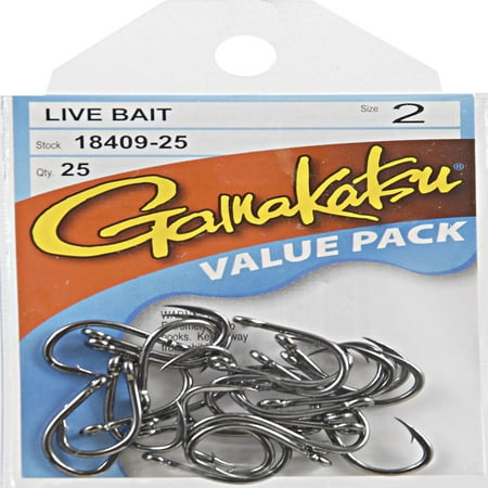 Gamakatsu Extra Wide Gap Worm Hook-5 Per Pack (Black, 3/0)