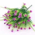 thumbnail image 2 of Artificial Flower 5 Branches Everlasting Plastic Eco-friendly Waterproof Simulation Babysbreath for Home-Rose Red, 2 of 6