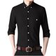 thumbnail image 3 of pstuiky Camisas casuales de manga larga para hombre, Camisa informal de manga larga con solapa y botones en color liso para hombre, estilo ejecutivo. salir tops s, 3 of 6