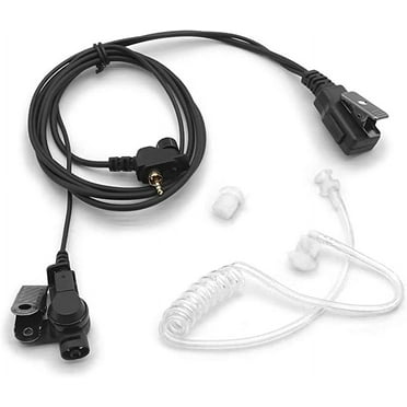Headset Earpiece for Motorola Radio MTS850 MTP850 MTH850 MTH800 MTH650 MTH600 1-pin Walkie Talkie Low Noise Kit with Translucent Tube Rubber Eartip & PTT