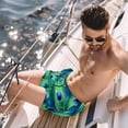 thumbnail image 2 of luoweisi Men's Beach Shorts Quick Dry Swim Trunks with Mesh Lining Peacock Feather M, 2 of 5