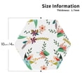 thumbnail image 3 of Pofeuu Pretty Floral With Leaves Print Leather Coasters Set of 6, Round Cups Mugs Mat Pad for Home Kitchen Heat Resistant Drink Coasters,Hexagon, 3 of 7