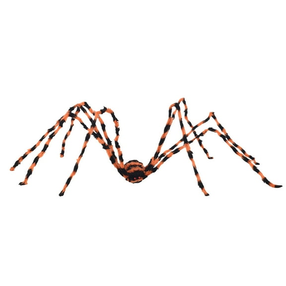 Giant Hairy Halloween Spider Decor - Scary Realistic Spider Prop with Red Eyes & Bendable Legs for Indoor/Outdoor Yard, Haunted House & Party Decoration