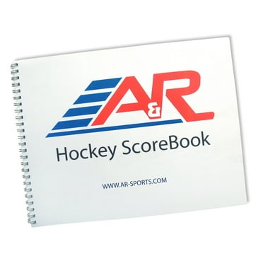 A&R Sports Ice Hockey Scorebook - 35 Games w/ Full Stats, Tear Away Roster Cards