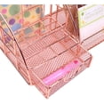 thumbnail image 3 of Metal Desk Organizer, Desk Table Stationery Storage Rack, Assemble Multifunction Cosmetic Pencil Pen Organizer (Rose Gold), 3 of 5