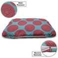 thumbnail image 3 of Vintage Pet Bed, Geometric Circles Dots Triangles Pointy Floral Inspired Print, Chew Resistant Pad for Dogs and Cats Cushion with Removable Cover, 24" x 39", Dark Seafoam Magenta, by Ambesonne, 3 of 4