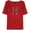 Red - red, variant on Nautica Womens Animal Print Ruffle Knit Blouse, Red, X-Small